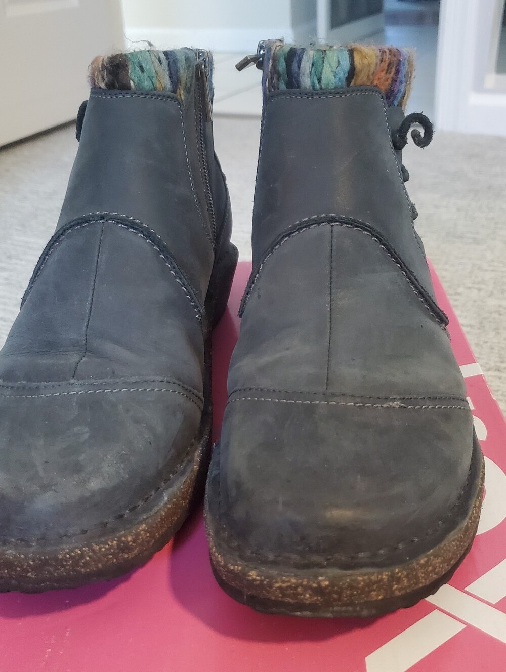 Aetrex Cammie Boot. Archsuport. Blue Leather.